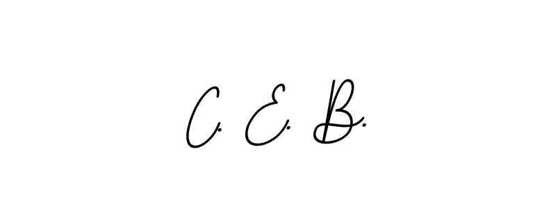 The best way (BallpointsItalic-DORy9) to make a short signature is to pick only two or three words in your name. The name C. E. B. include a total of six letters. For converting this name. C. E. B. signature style 11 images and pictures png