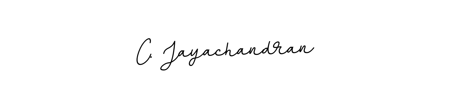 How to make C. Jayachandran name signature. Use BallpointsItalic-DORy9 style for creating short signs online. This is the latest handwritten sign. C. Jayachandran signature style 11 images and pictures png