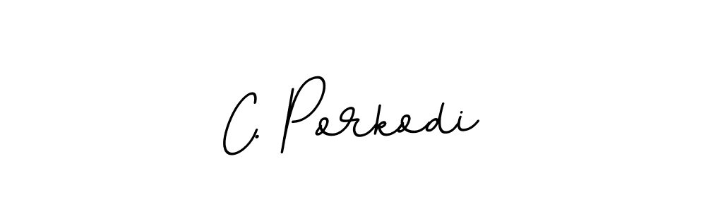 Create a beautiful signature design for name C. Porkodi. With this signature (BallpointsItalic-DORy9) fonts, you can make a handwritten signature for free. C. Porkodi signature style 11 images and pictures png