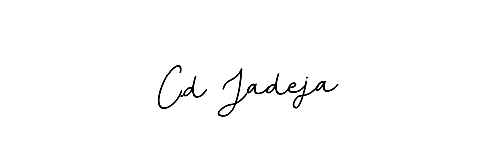 You should practise on your own different ways (BallpointsItalic-DORy9) to write your name (C.d Jadeja) in signature. don't let someone else do it for you. C.d Jadeja signature style 11 images and pictures png