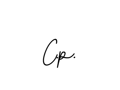 Make a beautiful signature design for name C.p.. With this signature (BallpointsItalic-DORy9) style, you can create a handwritten signature for free. C.p. signature style 11 images and pictures png
