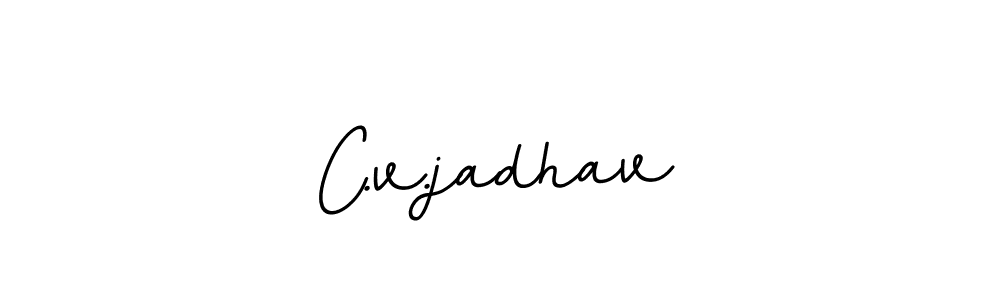 How to make C.v.jadhav signature? BallpointsItalic-DORy9 is a professional autograph style. Create handwritten signature for C.v.jadhav name. C.v.jadhav signature style 11 images and pictures png