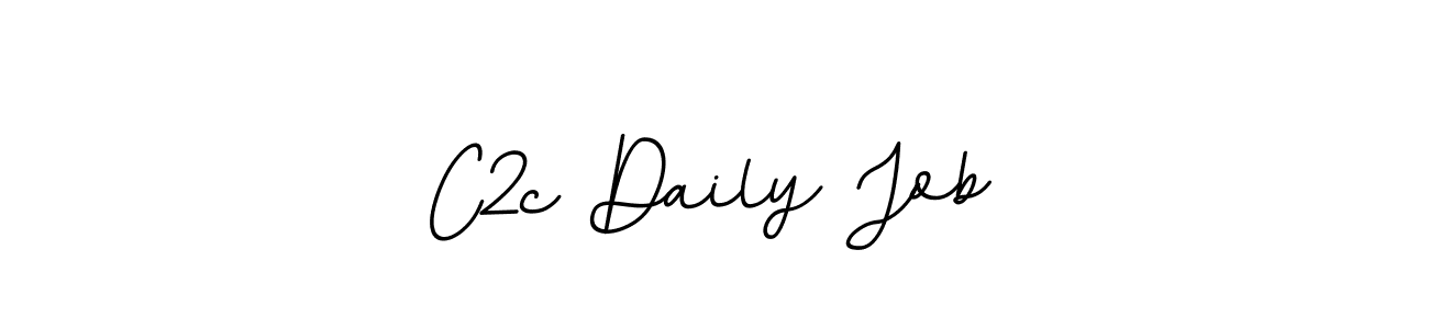 You should practise on your own different ways (BallpointsItalic-DORy9) to write your name (C2c Daily Job) in signature. don't let someone else do it for you. C2c Daily Job signature style 11 images and pictures png