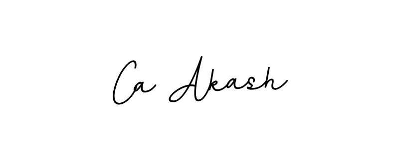 Design your own signature with our free online signature maker. With this signature software, you can create a handwritten (BallpointsItalic-DORy9) signature for name Ca Akash. Ca Akash signature style 11 images and pictures png