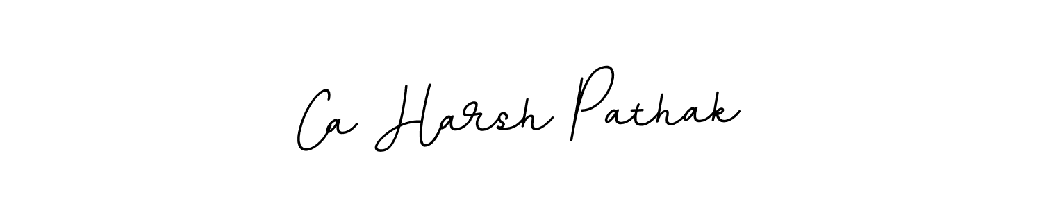 You should practise on your own different ways (BallpointsItalic-DORy9) to write your name (Ca Harsh Pathak) in signature. don't let someone else do it for you. Ca Harsh Pathak signature style 11 images and pictures png