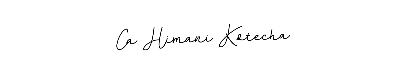 How to make Ca Himani Kotecha name signature. Use BallpointsItalic-DORy9 style for creating short signs online. This is the latest handwritten sign. Ca Himani Kotecha signature style 11 images and pictures png