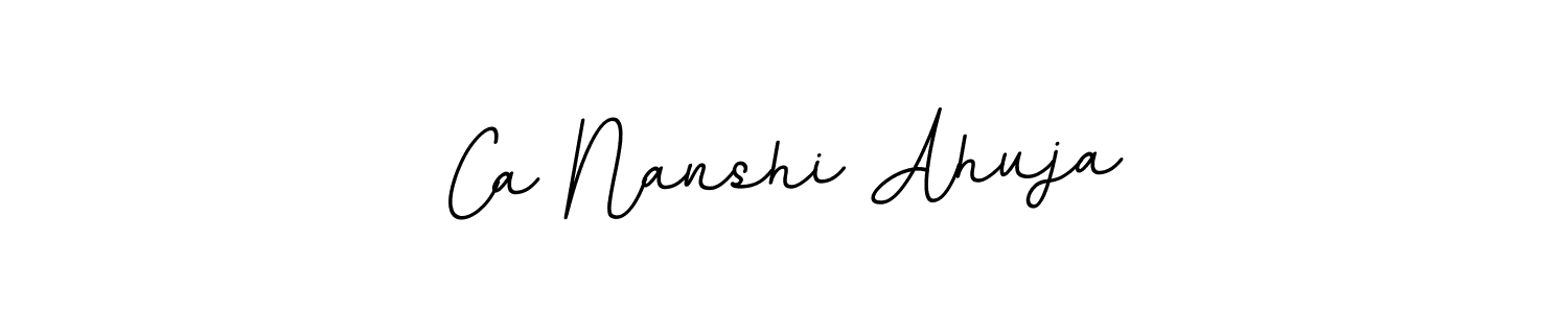How to make Ca Nanshi Ahuja name signature. Use BallpointsItalic-DORy9 style for creating short signs online. This is the latest handwritten sign. Ca Nanshi Ahuja signature style 11 images and pictures png