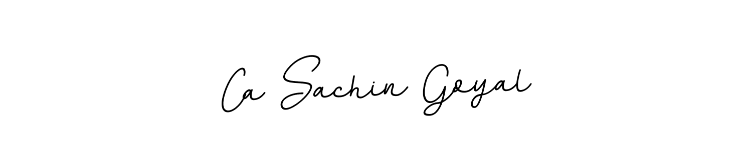The best way (BallpointsItalic-DORy9) to make a short signature is to pick only two or three words in your name. The name Ca Sachin Goyal include a total of six letters. For converting this name. Ca Sachin Goyal signature style 11 images and pictures png