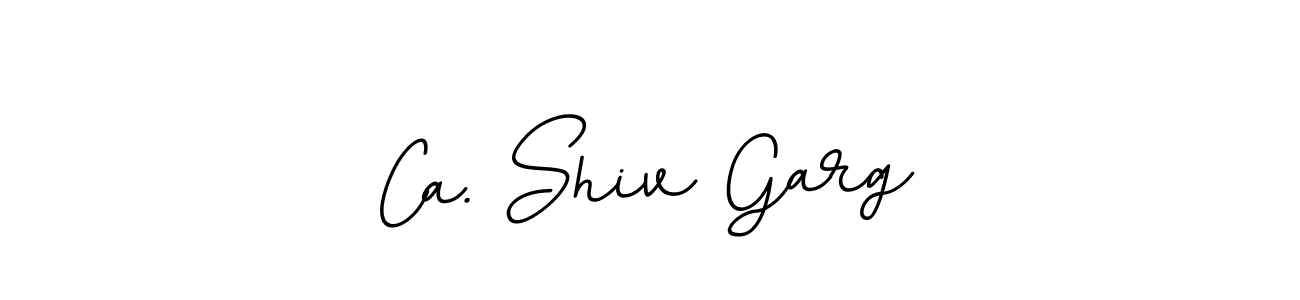 This is the best signature style for the Ca. Shiv Garg name. Also you like these signature font (BallpointsItalic-DORy9). Mix name signature. Ca. Shiv Garg signature style 11 images and pictures png