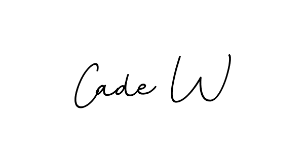 This is the best signature style for the Cade W name. Also you like these signature font (BallpointsItalic-DORy9). Mix name signature. Cade W signature style 11 images and pictures png