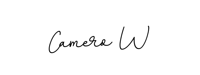 You should practise on your own different ways (BallpointsItalic-DORy9) to write your name (Camero W) in signature. don't let someone else do it for you. Camero W signature style 11 images and pictures png