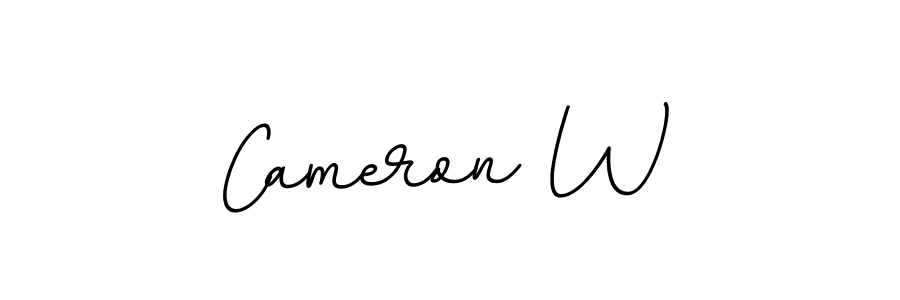 Create a beautiful signature design for name Cameron W. With this signature (BallpointsItalic-DORy9) fonts, you can make a handwritten signature for free. Cameron W signature style 11 images and pictures png