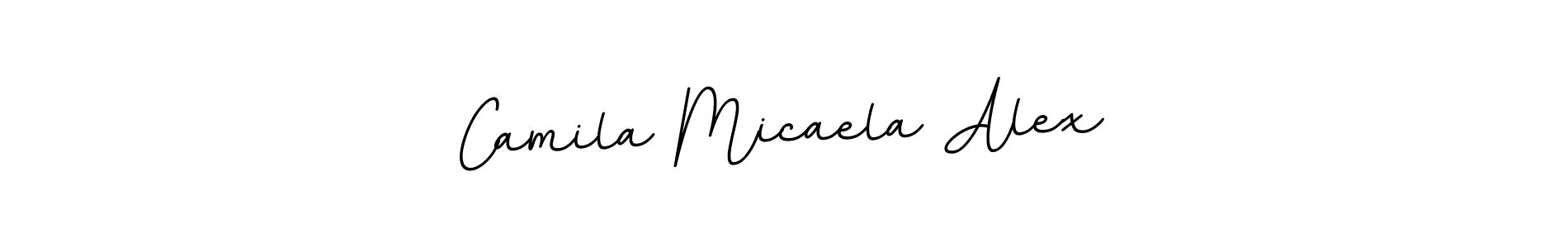 Make a beautiful signature design for name Camila Micaela Alex. With this signature (BallpointsItalic-DORy9) style, you can create a handwritten signature for free. Camila Micaela Alex signature style 11 images and pictures png