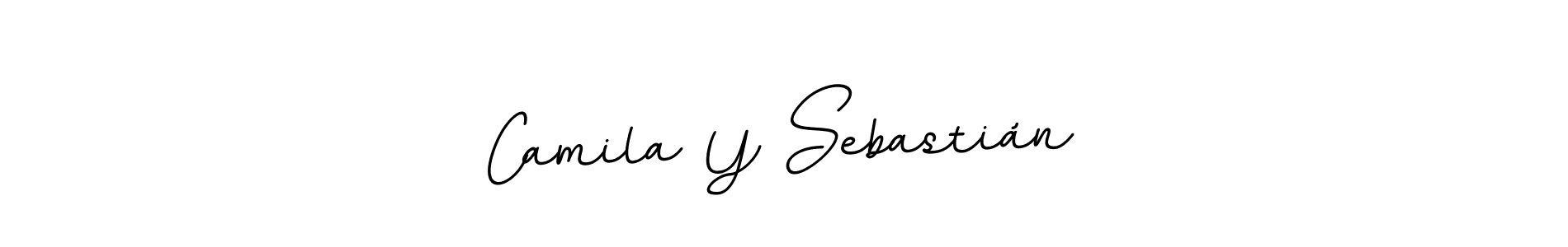 BallpointsItalic-DORy9 is a professional signature style that is perfect for those who want to add a touch of class to their signature. It is also a great choice for those who want to make their signature more unique. Get Camila Y Sebastián name to fancy signature for free. Camila Y Sebastián signature style 11 images and pictures png