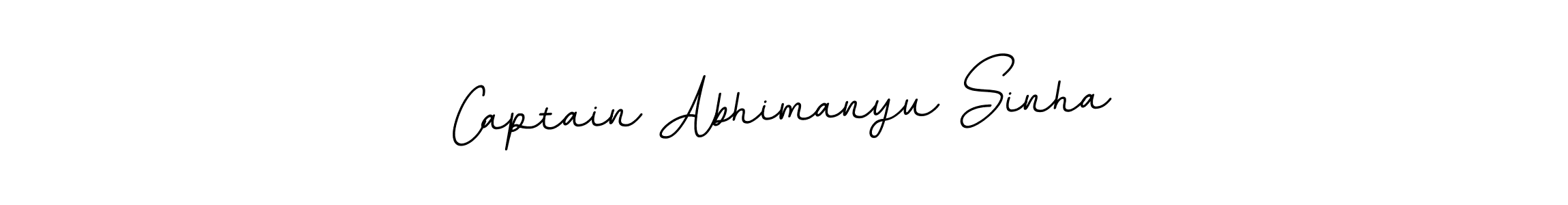 Use a signature maker to create a handwritten signature online. With this signature software, you can design (BallpointsItalic-DORy9) your own signature for name Captain Abhimanyu Sinha. Captain Abhimanyu Sinha signature style 11 images and pictures png