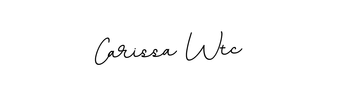 Carissa Wtc stylish signature style. Best Handwritten Sign (BallpointsItalic-DORy9) for my name. Handwritten Signature Collection Ideas for my name Carissa Wtc. Carissa Wtc signature style 11 images and pictures png