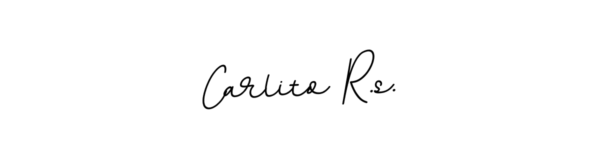 You should practise on your own different ways (BallpointsItalic-DORy9) to write your name (Carlito R.s.) in signature. don't let someone else do it for you. Carlito R.s. signature style 11 images and pictures png