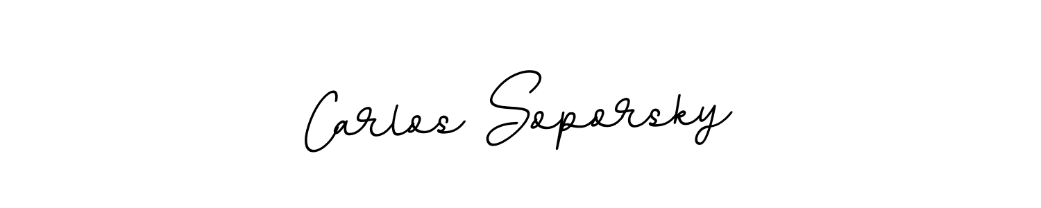 You should practise on your own different ways (BallpointsItalic-DORy9) to write your name (Carlos Soporsky) in signature. don't let someone else do it for you. Carlos Soporsky signature style 11 images and pictures png