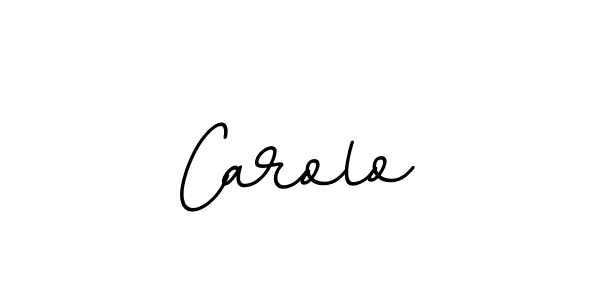 Design your own signature with our free online signature maker. With this signature software, you can create a handwritten (BallpointsItalic-DORy9) signature for name Carolo. Carolo signature style 11 images and pictures png