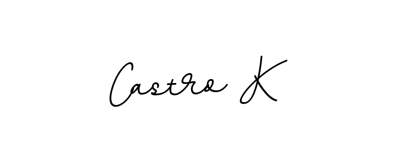 How to make Castro K name signature. Use BallpointsItalic-DORy9 style for creating short signs online. This is the latest handwritten sign. Castro K signature style 11 images and pictures png