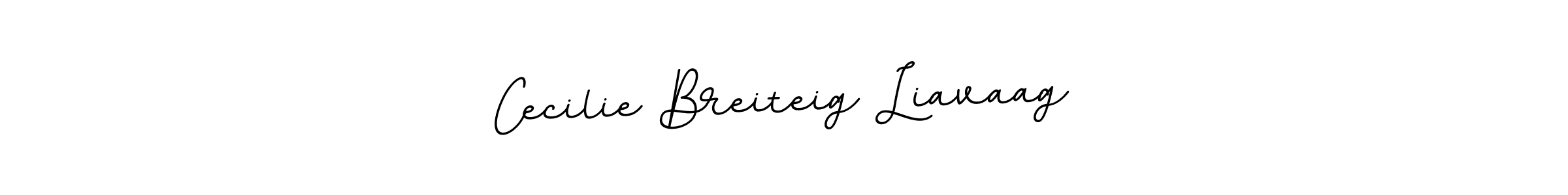 How to make Cecilie Breiteig Liavaag name signature. Use BallpointsItalic-DORy9 style for creating short signs online. This is the latest handwritten sign. Cecilie Breiteig Liavaag signature style 11 images and pictures png