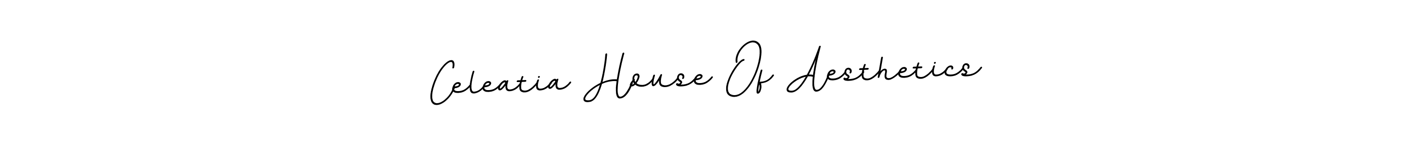 Design your own signature with our free online signature maker. With this signature software, you can create a handwritten (BallpointsItalic-DORy9) signature for name Celeatia House Of Aesthetics. Celeatia House Of Aesthetics signature style 11 images and pictures png