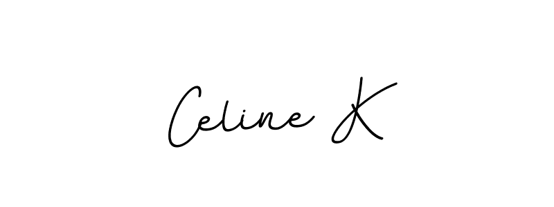 Celine K stylish signature style. Best Handwritten Sign (BallpointsItalic-DORy9) for my name. Handwritten Signature Collection Ideas for my name Celine K. Celine K signature style 11 images and pictures png