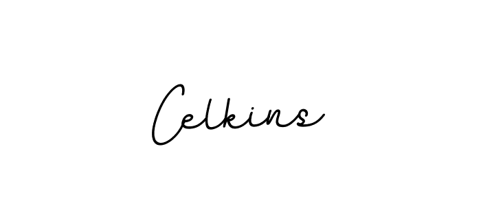 Design your own signature with our free online signature maker. With this signature software, you can create a handwritten (BallpointsItalic-DORy9) signature for name Celkins. Celkins signature style 11 images and pictures png