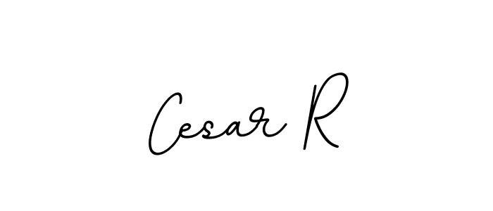 Make a beautiful signature design for name Cesar R. With this signature (BallpointsItalic-DORy9) style, you can create a handwritten signature for free. Cesar R signature style 11 images and pictures png