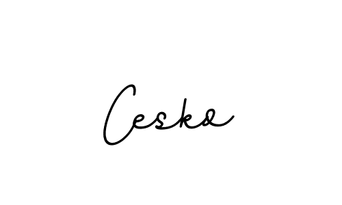 Create a beautiful signature design for name Cesko. With this signature (BallpointsItalic-DORy9) fonts, you can make a handwritten signature for free. Cesko signature style 11 images and pictures png