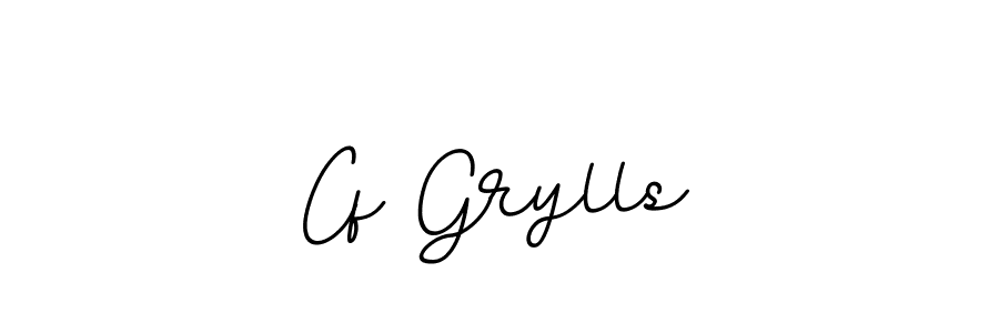 Cf Grylls stylish signature style. Best Handwritten Sign (BallpointsItalic-DORy9) for my name. Handwritten Signature Collection Ideas for my name Cf Grylls. Cf Grylls signature style 11 images and pictures png