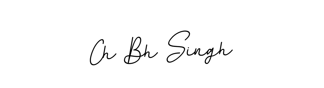 How to make Ch Bh Singh name signature. Use BallpointsItalic-DORy9 style for creating short signs online. This is the latest handwritten sign. Ch Bh Singh signature style 11 images and pictures png