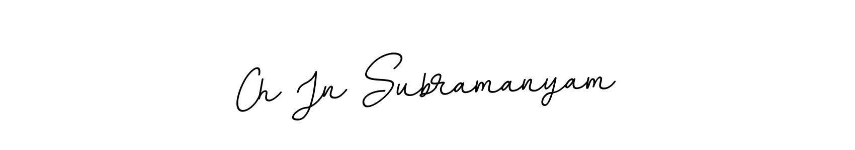 Design your own signature with our free online signature maker. With this signature software, you can create a handwritten (BallpointsItalic-DORy9) signature for name Ch Jn Subramanyam. Ch Jn Subramanyam signature style 11 images and pictures png