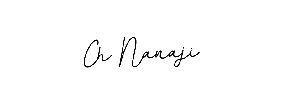 How to make Ch Nanaji name signature. Use BallpointsItalic-DORy9 style for creating short signs online. This is the latest handwritten sign. Ch Nanaji signature style 11 images and pictures png