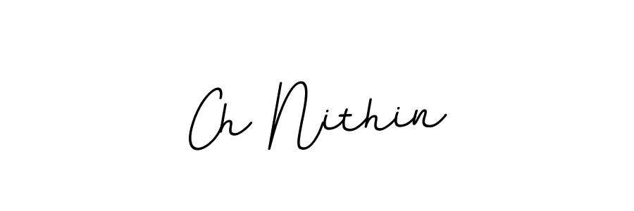 Create a beautiful signature design for name Ch Nithin. With this signature (BallpointsItalic-DORy9) fonts, you can make a handwritten signature for free. Ch Nithin signature style 11 images and pictures png