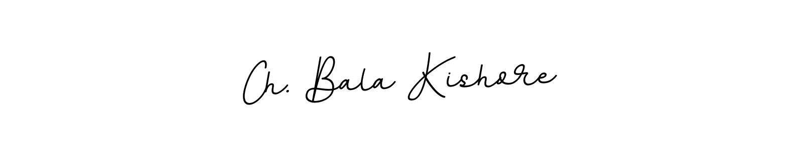 The best way (BallpointsItalic-DORy9) to make a short signature is to pick only two or three words in your name. The name Ch. Bala Kishore include a total of six letters. For converting this name. Ch. Bala Kishore signature style 11 images and pictures png