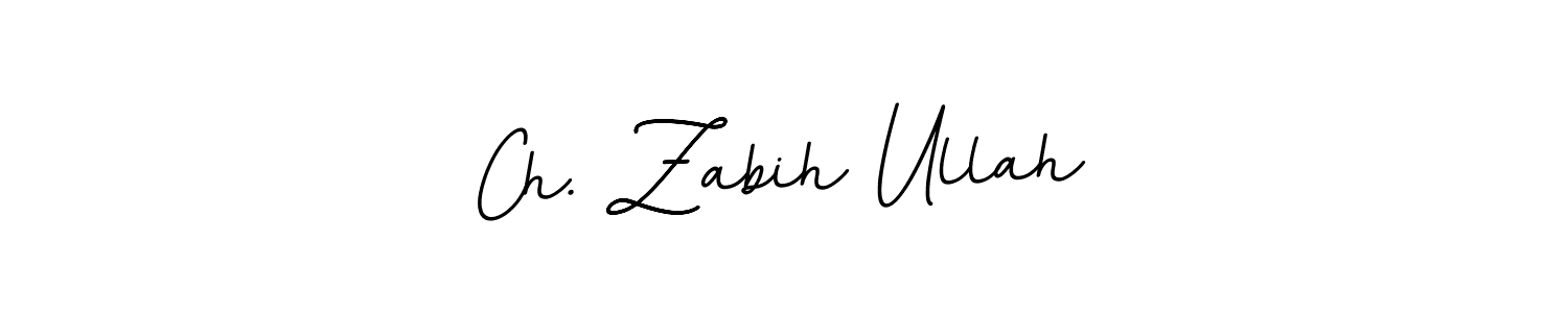 You should practise on your own different ways (BallpointsItalic-DORy9) to write your name (Ch. Zabih Ullah) in signature. don't let someone else do it for you. Ch. Zabih Ullah signature style 11 images and pictures png