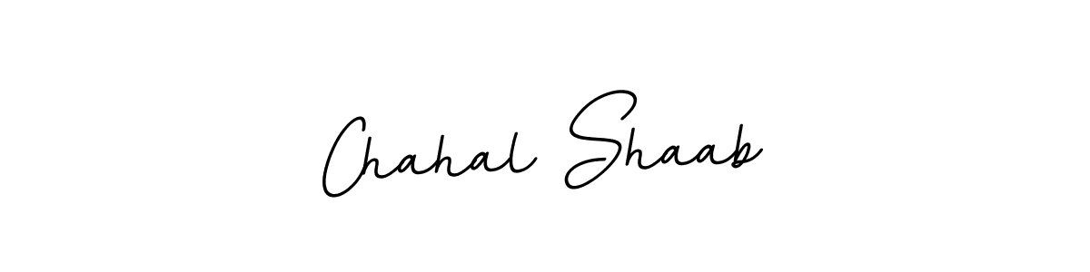 How to make Chahal Shaab name signature. Use BallpointsItalic-DORy9 style for creating short signs online. This is the latest handwritten sign. Chahal Shaab signature style 11 images and pictures png