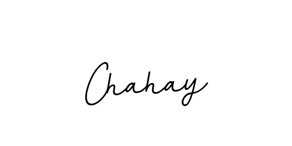 Use a signature maker to create a handwritten signature online. With this signature software, you can design (BallpointsItalic-DORy9) your own signature for name Chahay. Chahay signature style 11 images and pictures png