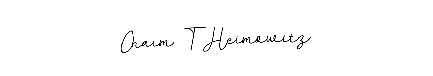 The best way (BallpointsItalic-DORy9) to make a short signature is to pick only two or three words in your name. The name Chaim T Heimowitz include a total of six letters. For converting this name. Chaim T Heimowitz signature style 11 images and pictures png
