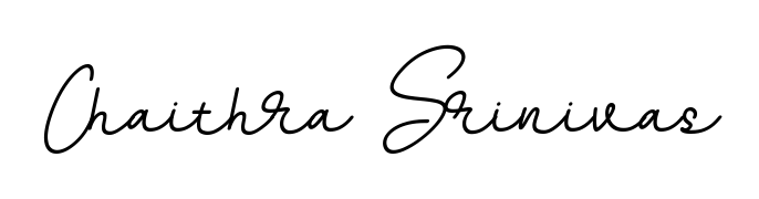 Designed for modern professionals: Chaithra Srinivas name signature crafted with BallpointsItalic-DORy9 script. Ready for digital PDF workflows. Chaithra Srinivas signature style 11 images and pictures png