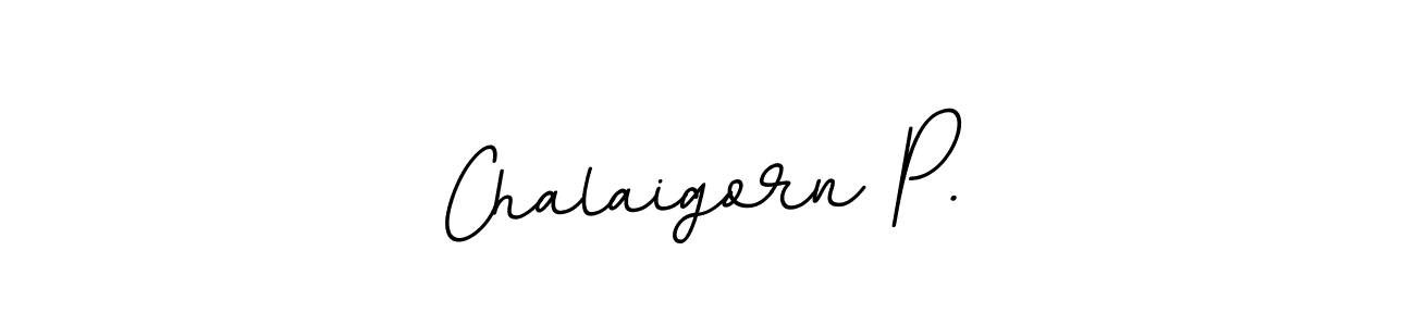 Use a signature maker to create a handwritten signature online. With this signature software, you can design (BallpointsItalic-DORy9) your own signature for name Chalaigorn P.. Chalaigorn P. signature style 11 images and pictures png