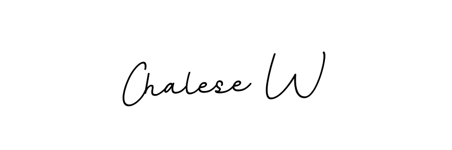 Design your own signature with our free online signature maker. With this signature software, you can create a handwritten (BallpointsItalic-DORy9) signature for name Chalese W. Chalese W signature style 11 images and pictures png