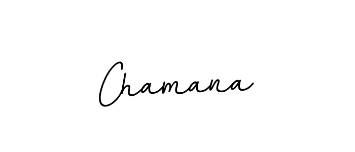 Use a signature maker to create a handwritten signature online. With this signature software, you can design (BallpointsItalic-DORy9) your own signature for name Chamana. Chamana signature style 11 images and pictures png