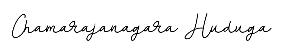 A classic penmanship look for Chamarajanagara Huduga. The BallpointsItalic-DORy9 font brings timeless elegance and confidence to every signed document. Chamarajanagara Huduga signature style 11 images and pictures png