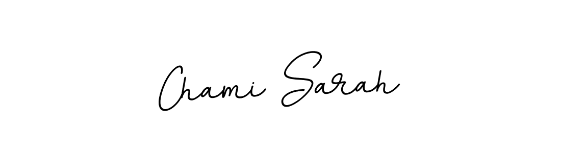 Use a signature maker to create a handwritten signature online. With this signature software, you can design (BallpointsItalic-DORy9) your own signature for name Chami Sarah. Chami Sarah signature style 11 images and pictures png