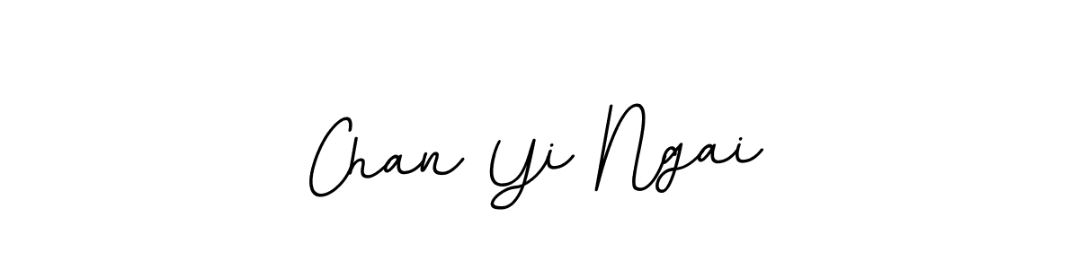 How to make Chan Yi Ngai name signature. Use BallpointsItalic-DORy9 style for creating short signs online. This is the latest handwritten sign. Chan Yi Ngai signature style 11 images and pictures png