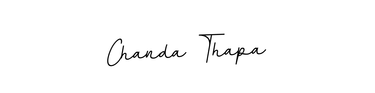 How to make Chanda Thapa name signature. Use BallpointsItalic-DORy9 style for creating short signs online. This is the latest handwritten sign. Chanda Thapa signature style 11 images and pictures png