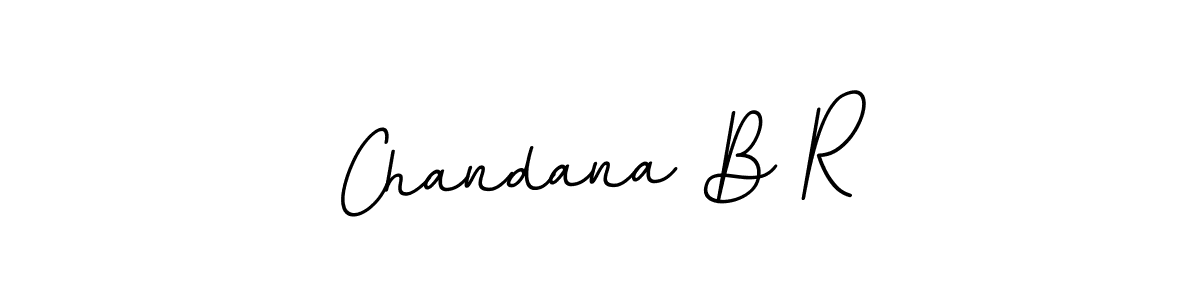 This is the best signature style for the Chandana B R name. Also you like these signature font (BallpointsItalic-DORy9). Mix name signature. Chandana B R signature style 11 images and pictures png