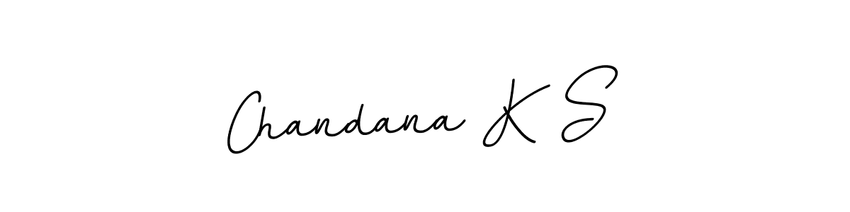 Make a beautiful signature design for name Chandana K S. With this signature (BallpointsItalic-DORy9) style, you can create a handwritten signature for free. Chandana K S signature style 11 images and pictures png